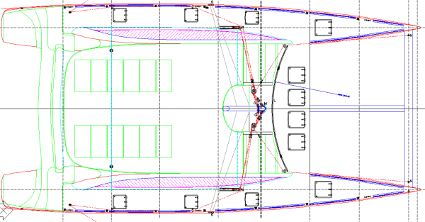 57ft Cat deck plan